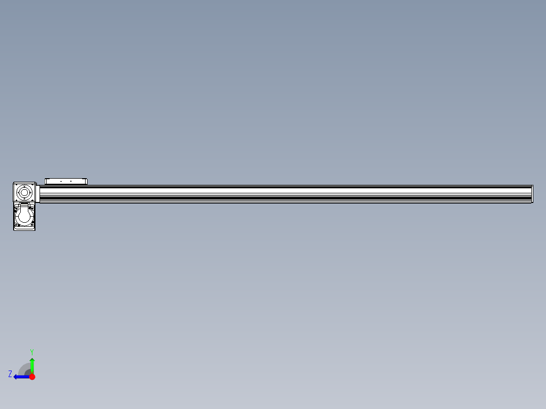 同步带全封闭直线模组TPA-HCB-105D-90-L1300-LP-Y-P20-N3右视图