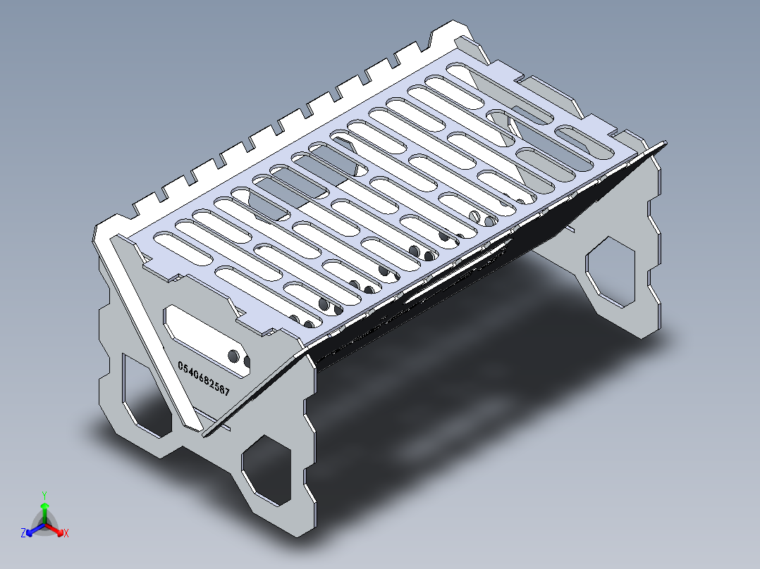 便携式露营烧烤炉正等轴测图