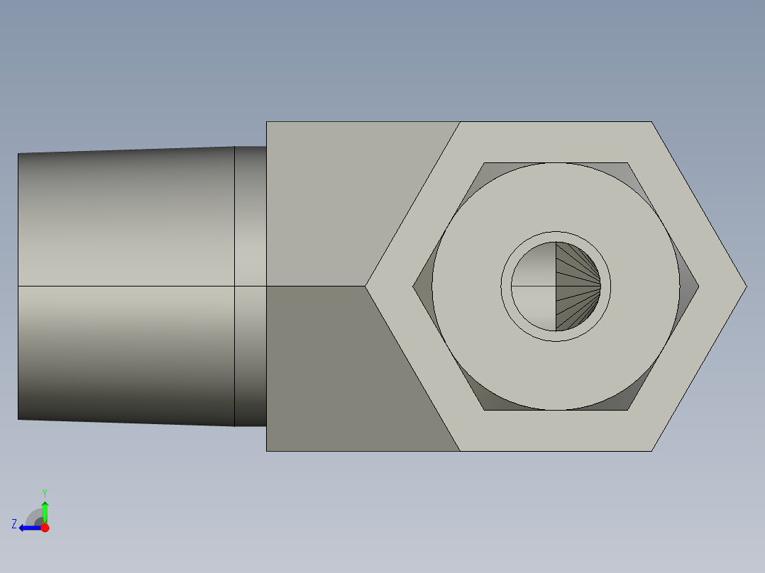 卡套式工业通用硬管接头4-6_cbu-s右视图
