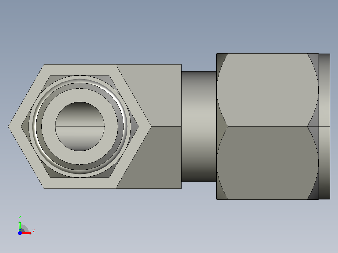 卡套式工业通用硬管接头12-8_c5bu-s前视图