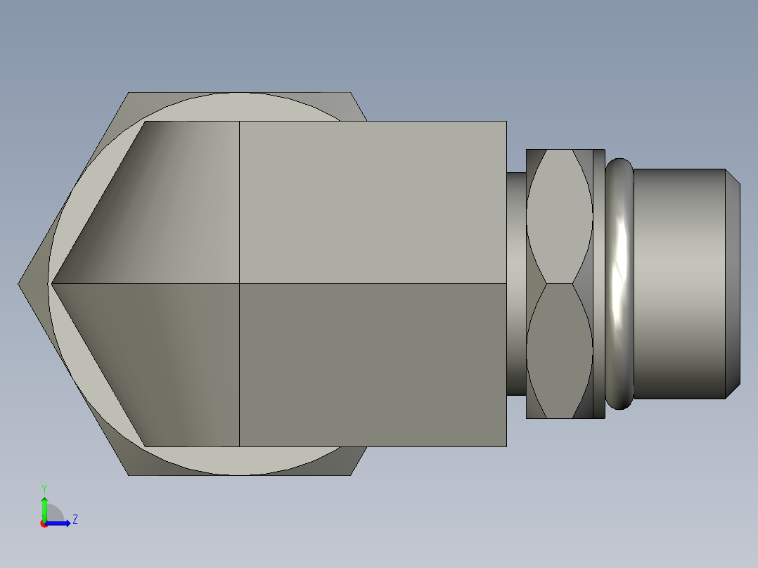 卡套式工业通用硬管接头12-8_c5bu-s左视图