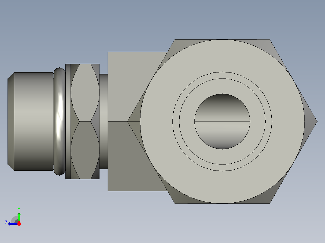 卡套式工业通用硬管接头12-8_c5bu-s右视图