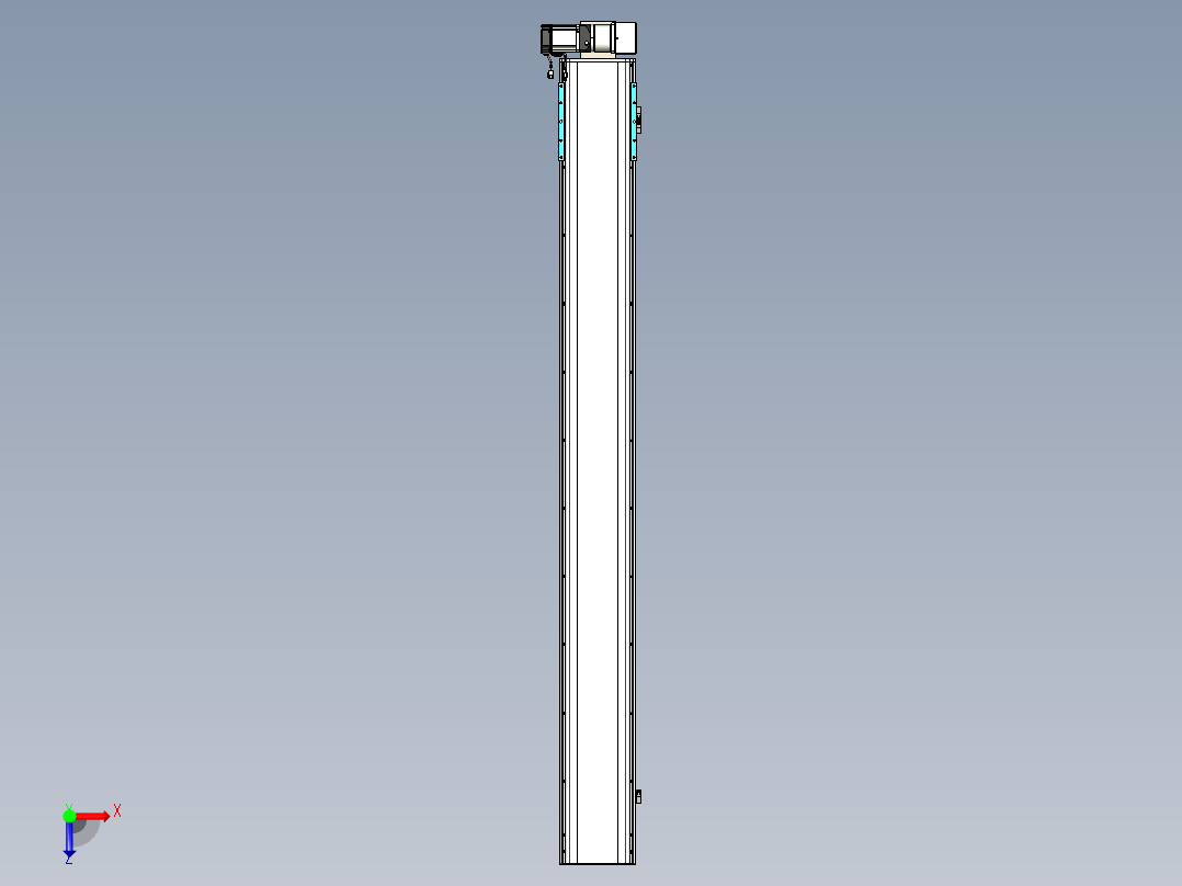 同步带滑台-半封闭B22H-L100-C-S1950-RU-P75-D3-N5俯视图