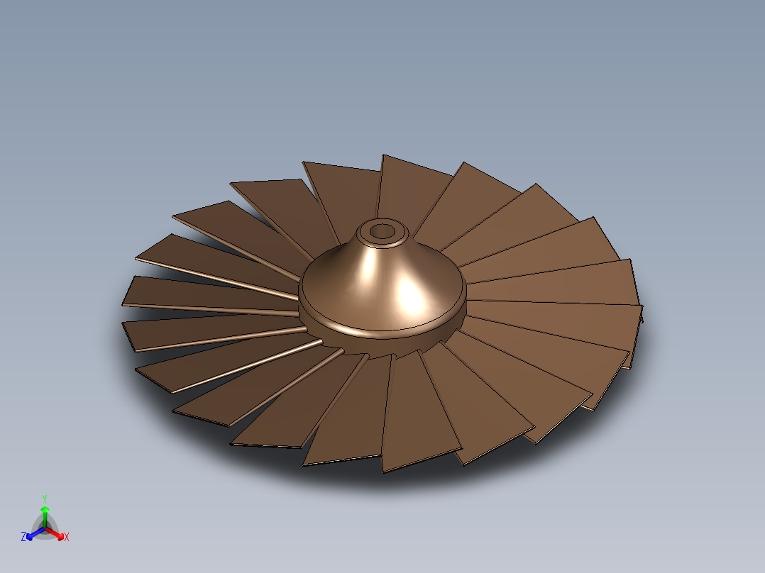 涡轮 叶片 涡扇 (38)正等轴测图