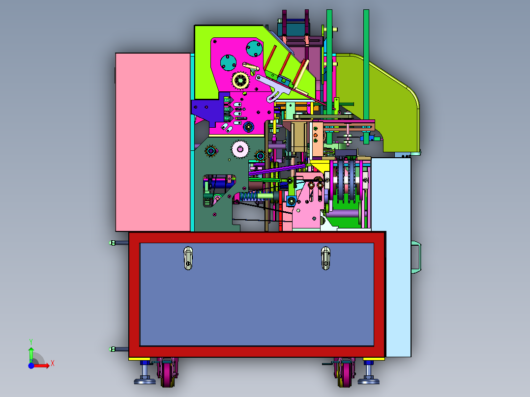 药品铝塑板药板卧式医药装盒封箱机前视图
