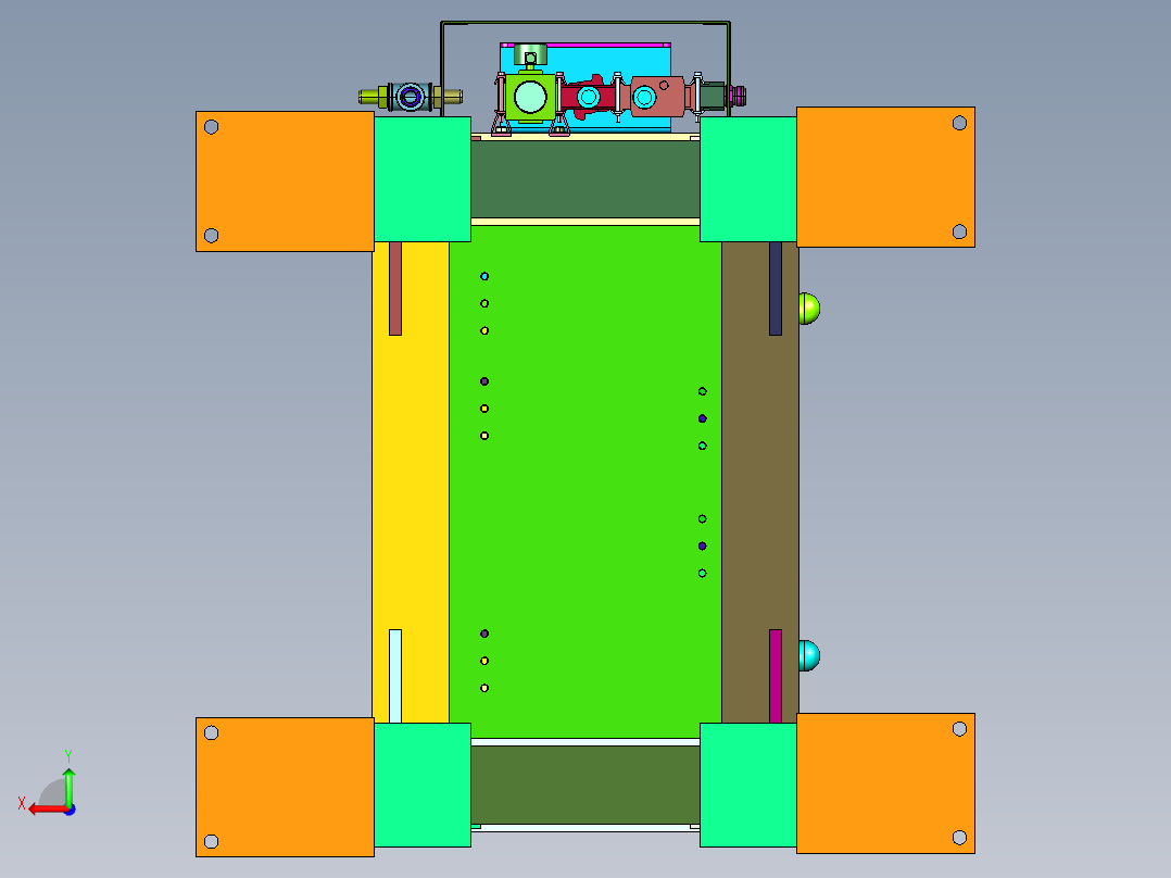 固定横梁焊接通用工装后视图
