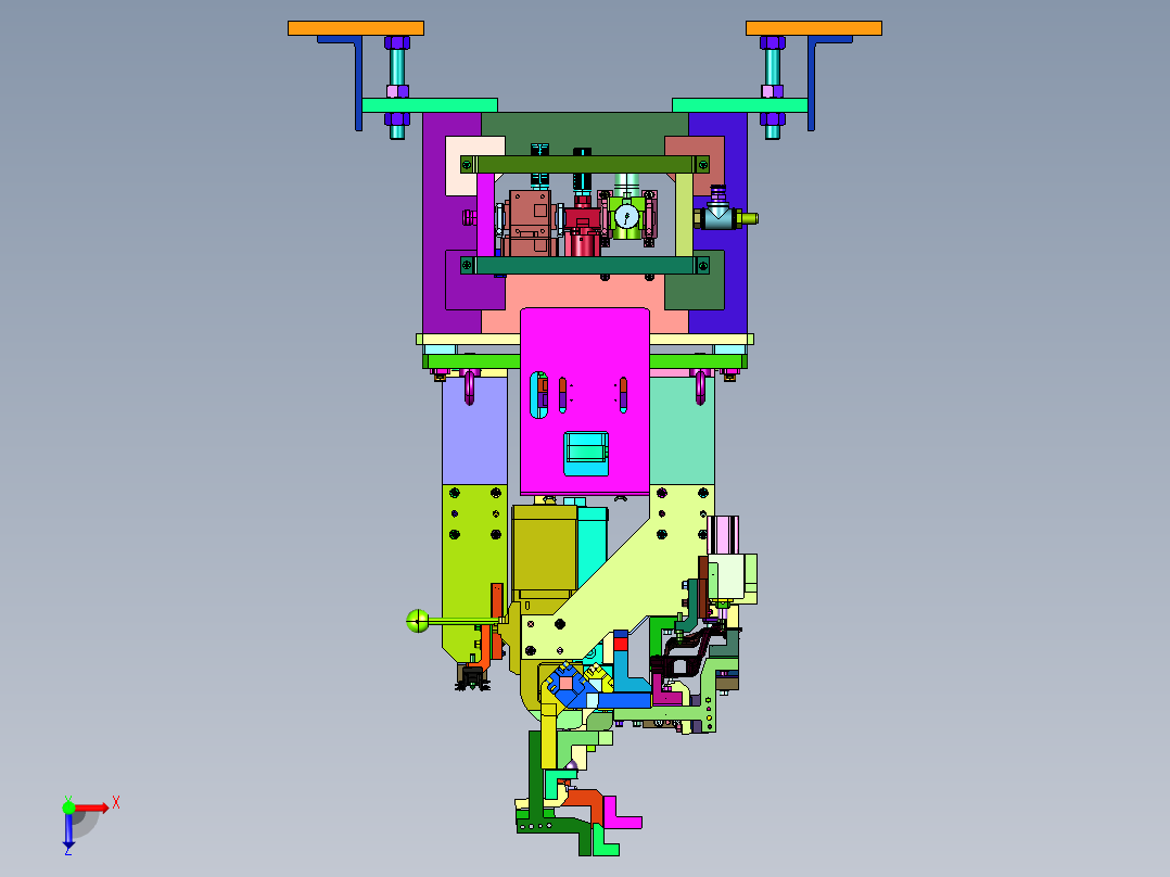 固定横梁焊接通用工装俯视图