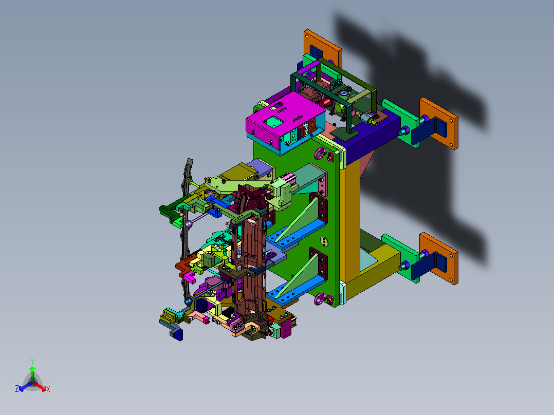 固定横梁焊接通用工装正等轴测图