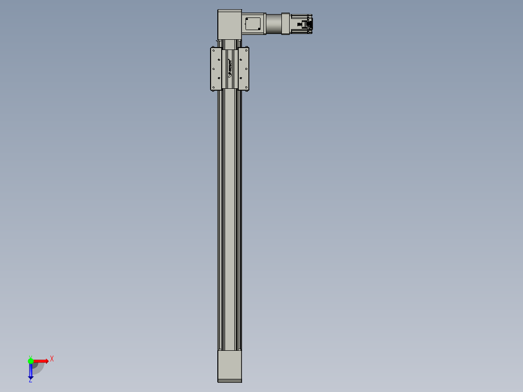 威洛博直线电机模组EB10-L224-S1050-R-ZP75-MS3-5K俯视图