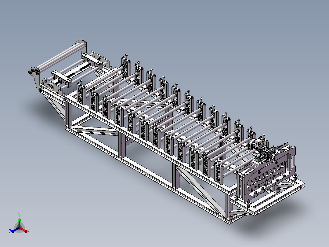 屋顶板成型机正等轴测图