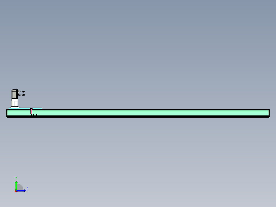 东锦齿条传动DH270G-L167-S2850-BU-减速机+750W左视图