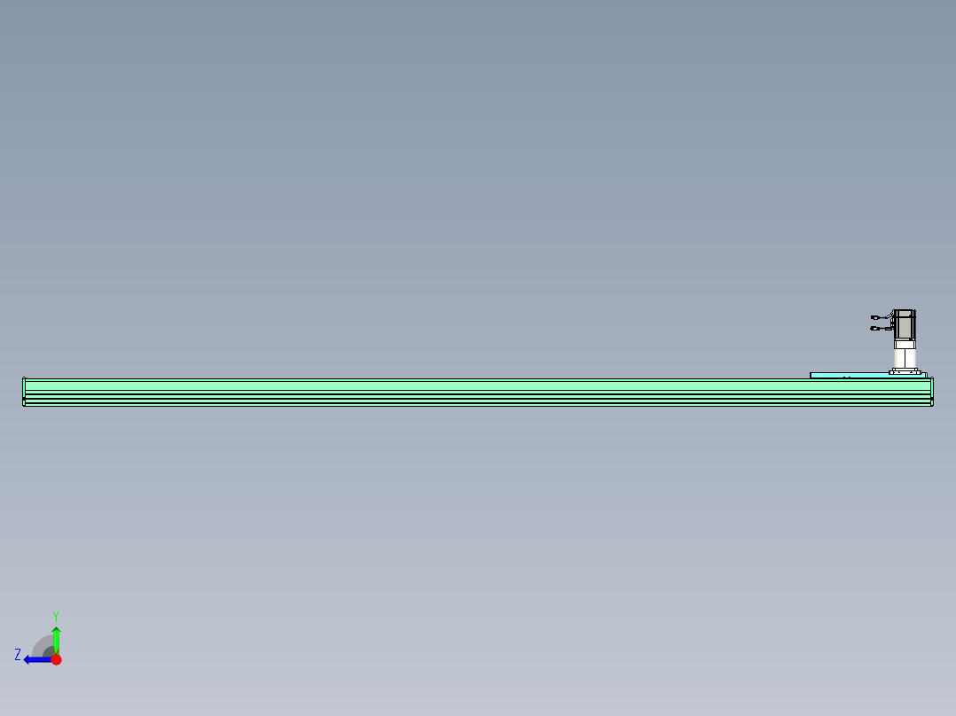 东锦齿条传动DH270G-L167-S2850-BU-减速机+750W右视图