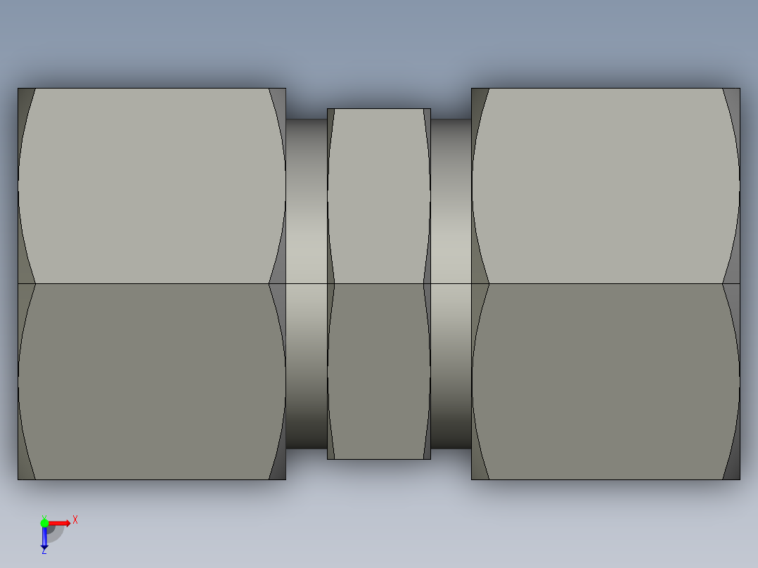 卡套式工业通用硬管接头EO Union G12LLCF俯视图