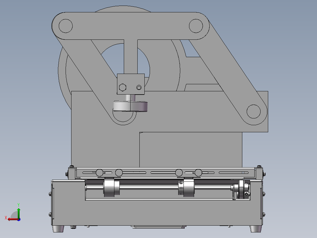 盖章机的结构设计后视图