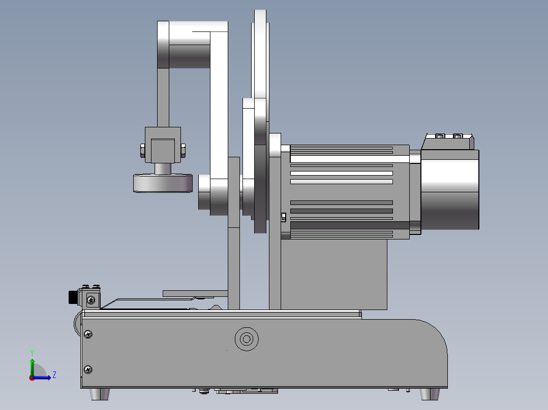 盖章机的结构设计左视图