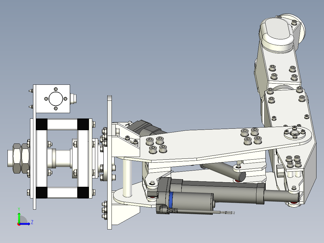 6dof-robot-arm INVENTOR STP左视图
