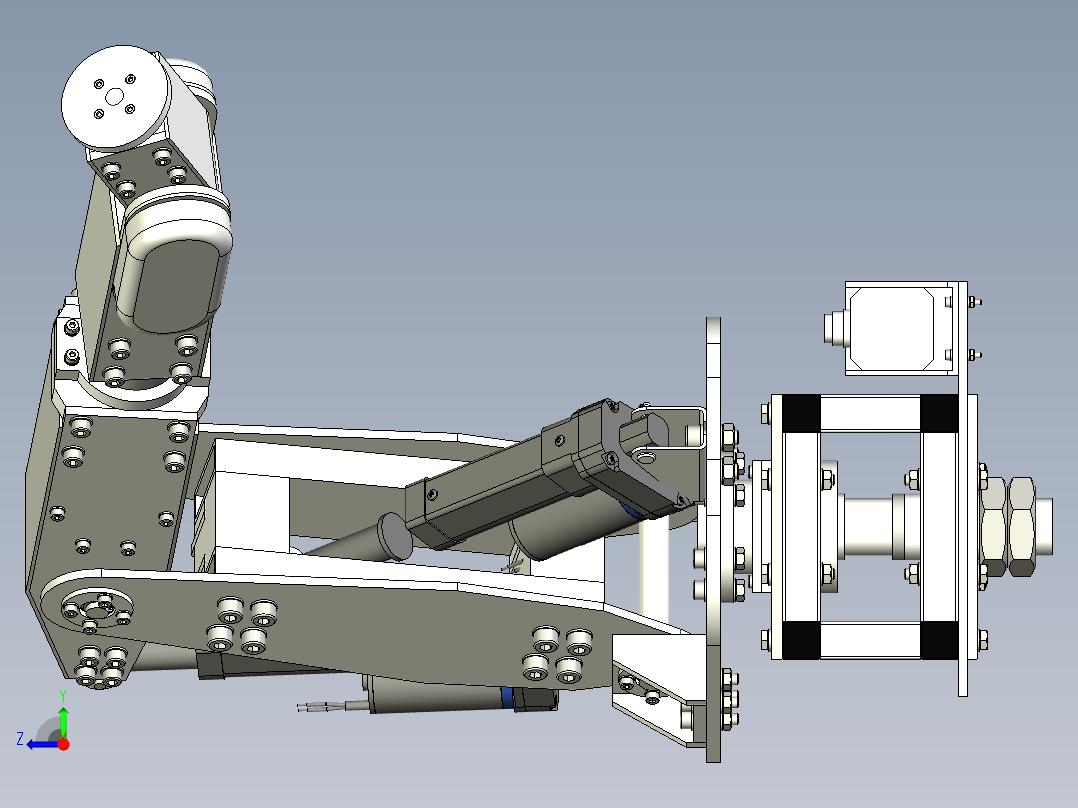 6dof-robot-arm INVENTOR STP右视图