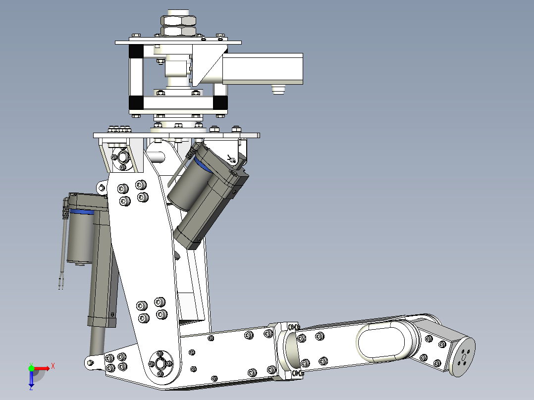 6dof-robot-arm INVENTOR STP俯视图