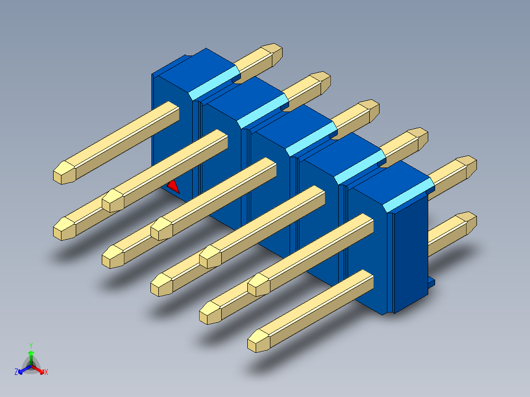 彩色公头100mil（2.54mm）系列-DS1021_blue_2x05p_100mil_Type1_rev1.0