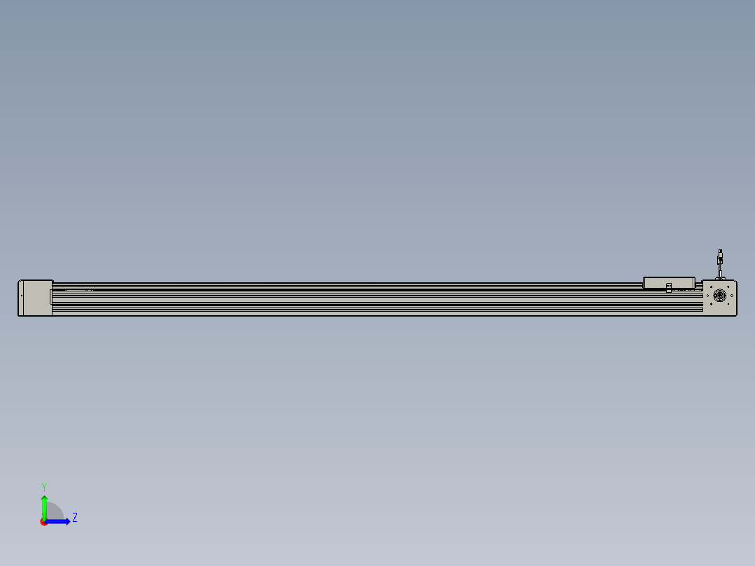 威洛博直线电机模组EB8-L200-S1700-L-P75-MS3左视图