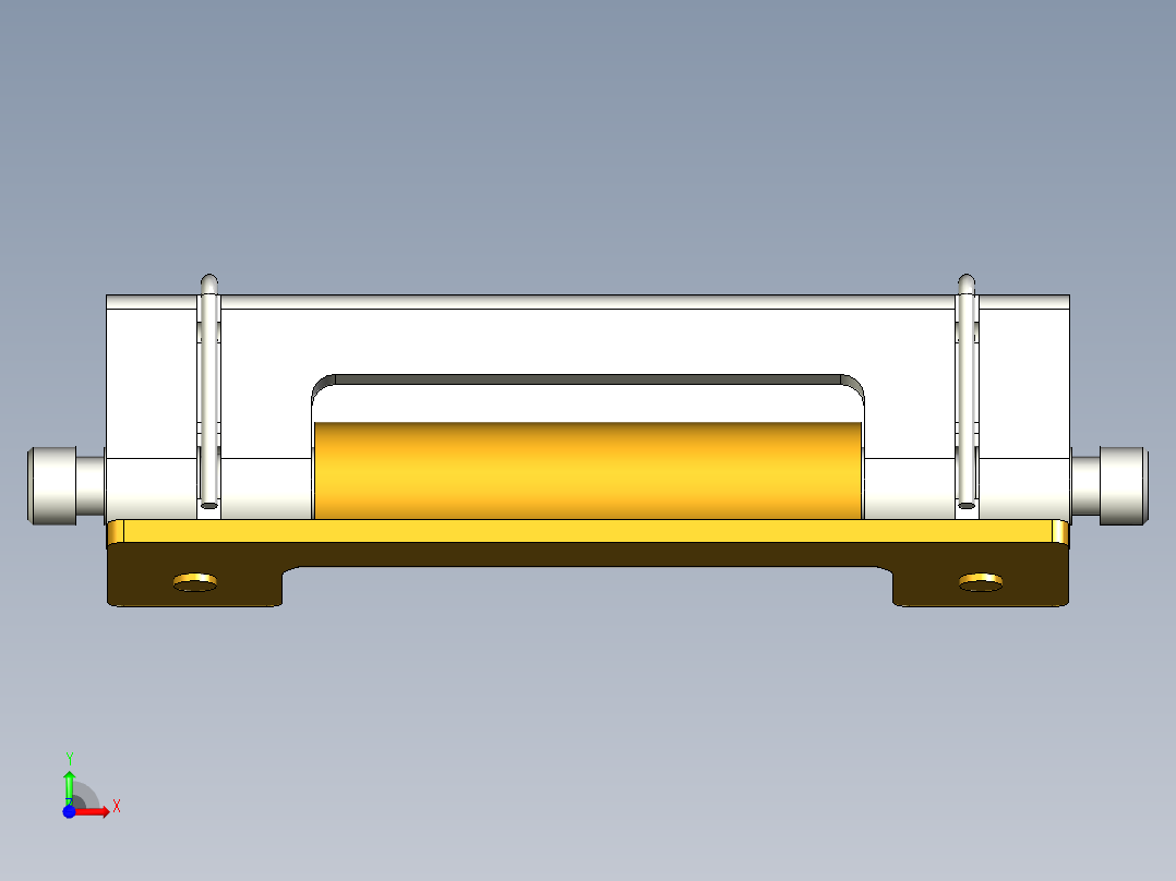 隱藏式鉸鏈(B)5570-3D多系列多零件图纸模型前视图