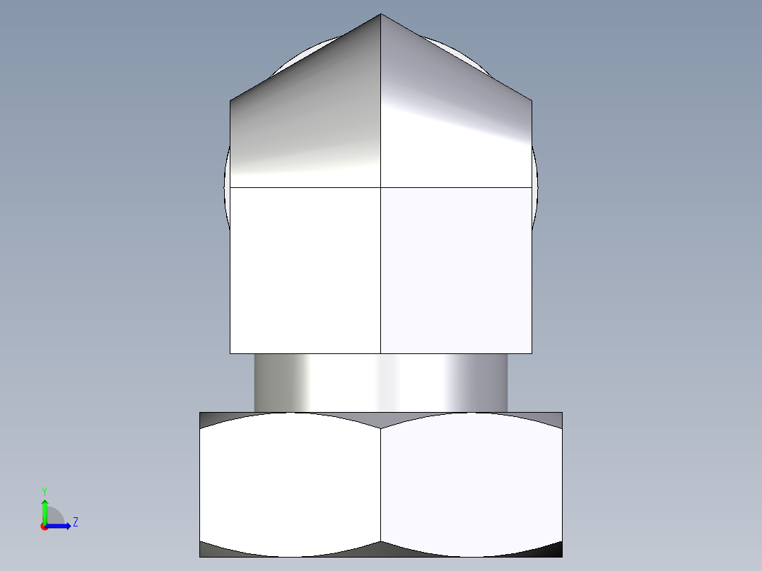 卡套式工业通用硬管接头EO_Standpipe_elbow_EVW42LOMDCF左视图