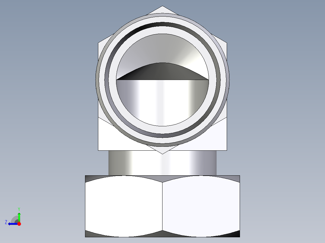 卡套式工业通用硬管接头EO_Standpipe_elbow_EVW42LOMDCF右视图