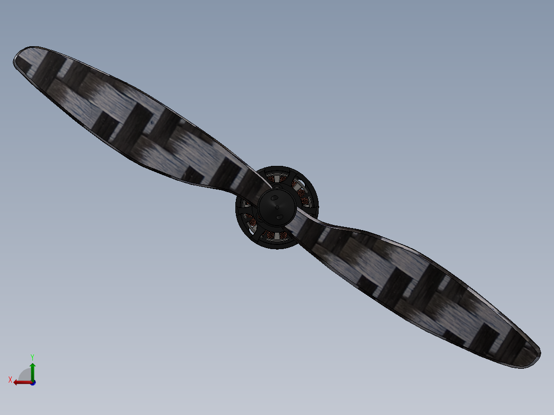 sunnysky 1000kv电动机带螺旋桨后视图