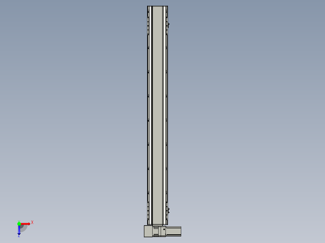 直线模组LHB17-L40-S1500-LU设计图纸俯视图