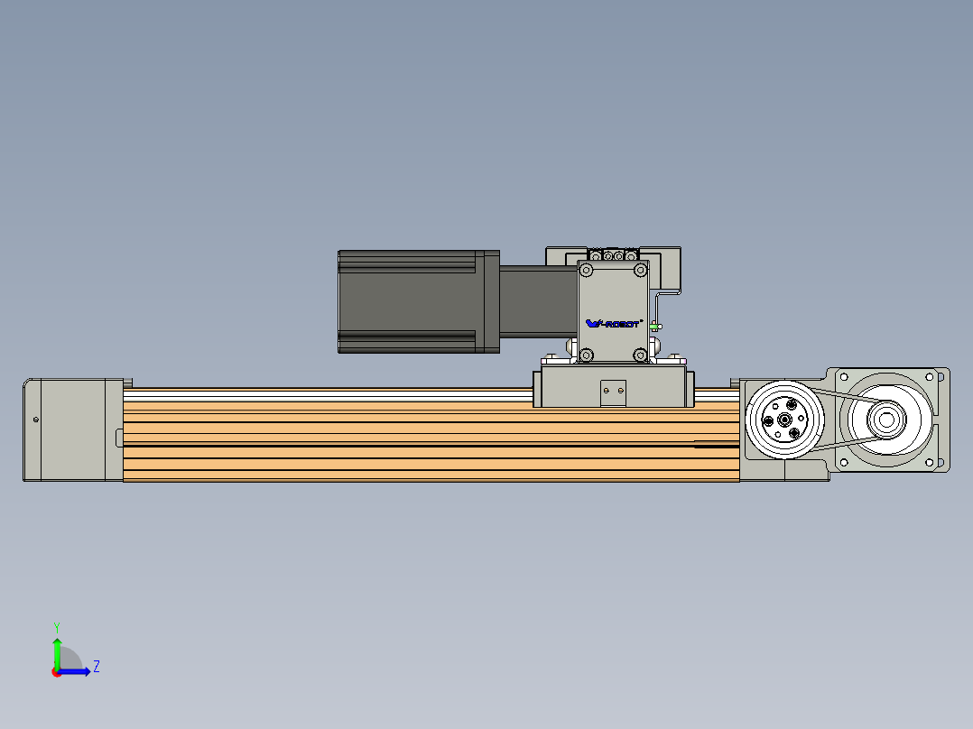 威洛博一般环境皮带-EB4十字组合左视图