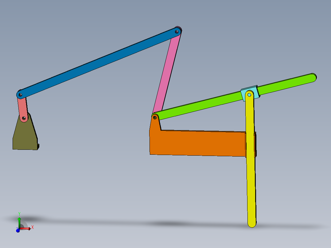 曲柄摇杆与正切机构串接