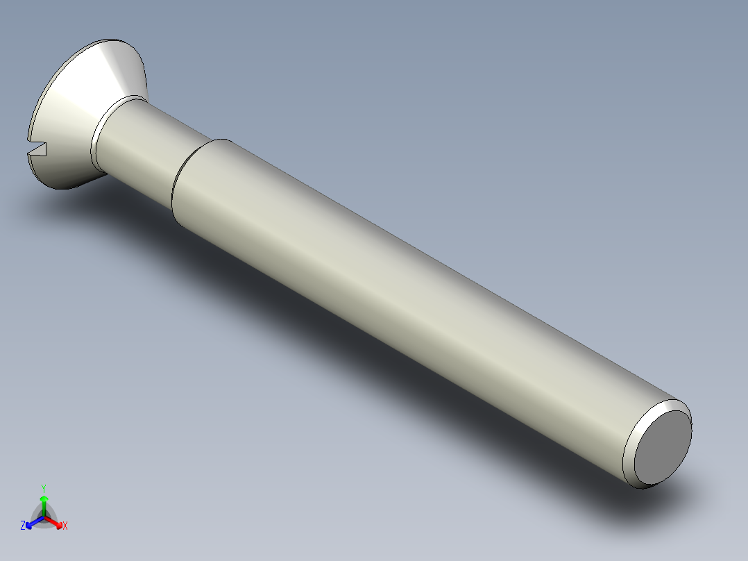 沉头螺钉-Screw_-M18-L150_120-30-3x3-40_-Countersunk_head.stp正等轴测图