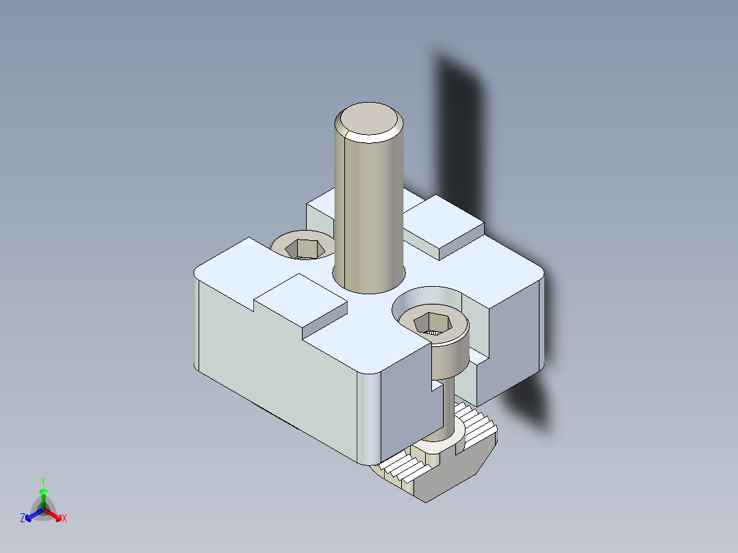 型材-BR 30X30 T-CONNECTOR KJN524476正等轴测图