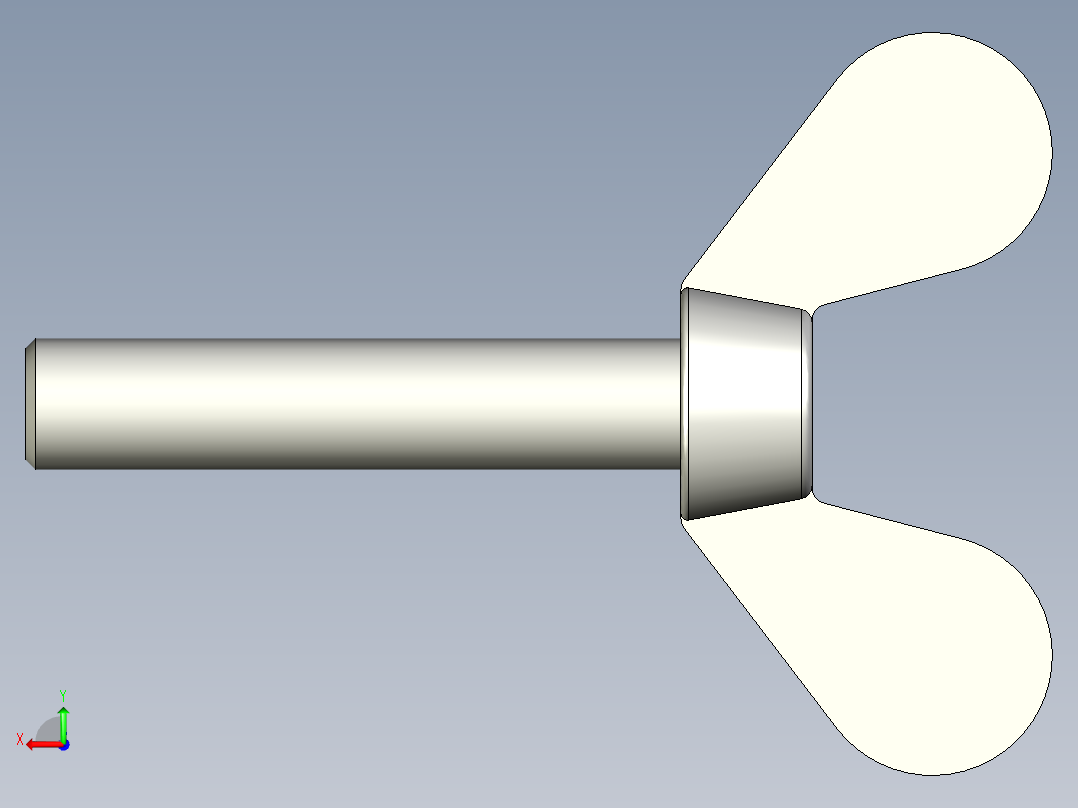带耳螺钉-DIN_316_Wing_screws_6x0.75x30-27-11_33_2.3_17_6.stp后视图