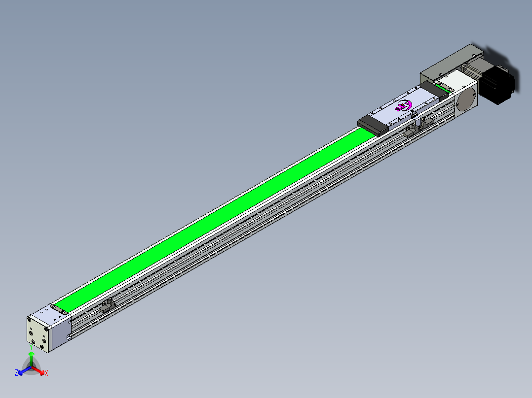 同步带滑台-欧规BC6H-L60-S900-L-ZP40-D3正等轴测图