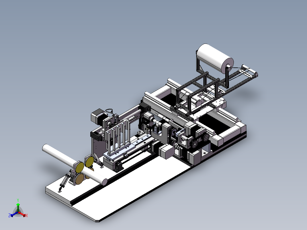 线缆装铠机sw18正等轴测图
