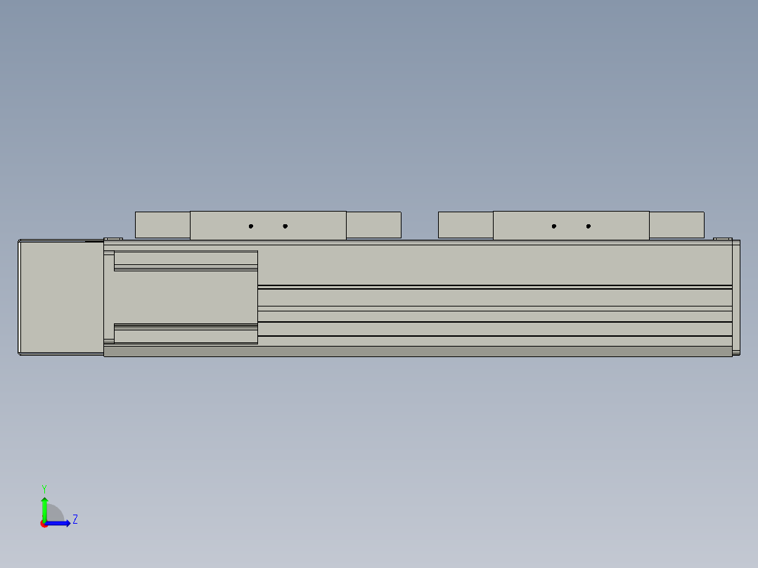 直线模组WG-LHC12-S150-L设计图纸左视图