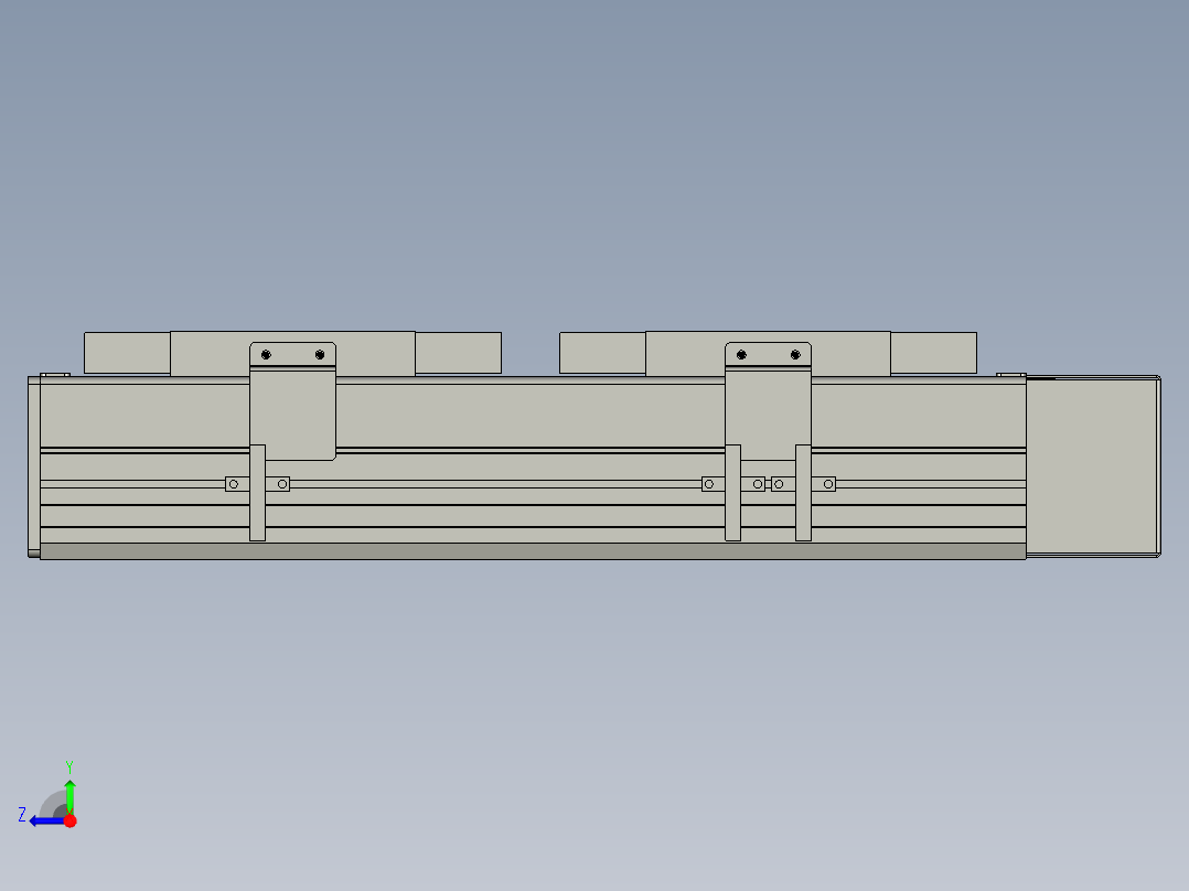 直线模组WG-LHC12-S150-L设计图纸右视图