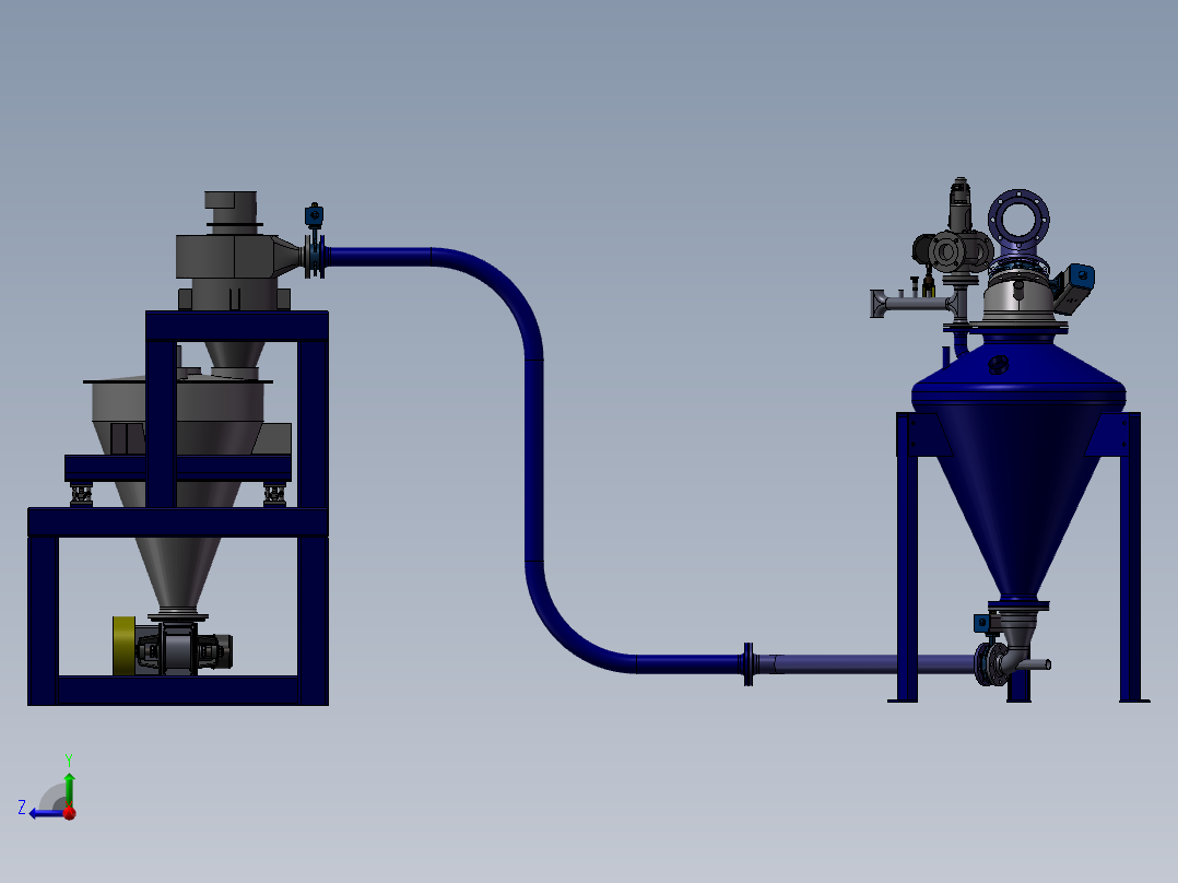 气动转换管右视图