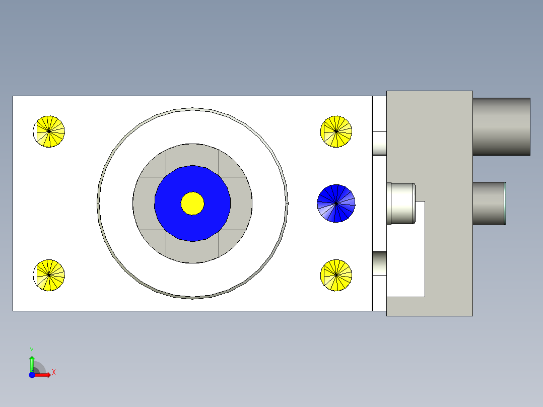 德克斯TUNKERS气缸数模SZK_40_1_T12_TUENKERS前视图
