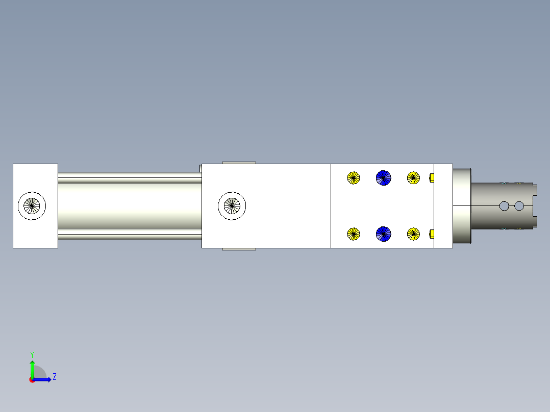 德克斯TUNKERS气缸数模SZK_40_1_T12_TUENKERS左视图