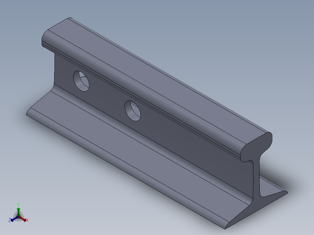 GBT11264轻轨3D模型正等轴测图