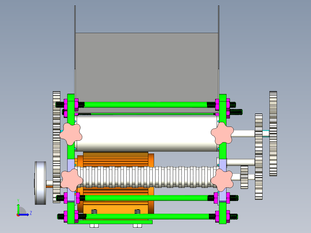 家用电动面条机的设计【家用电动压面机】含三维二维PPT说明书左视图