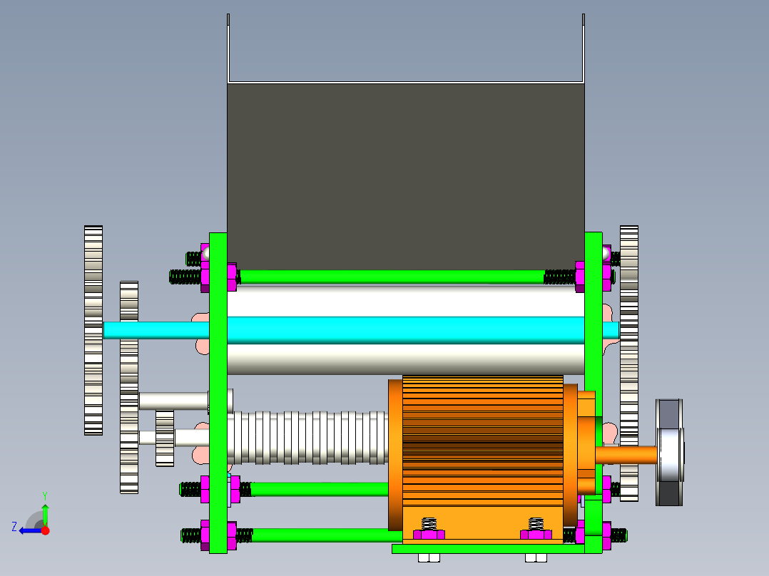家用电动面条机的设计【家用电动压面机】含三维二维PPT说明书右视图