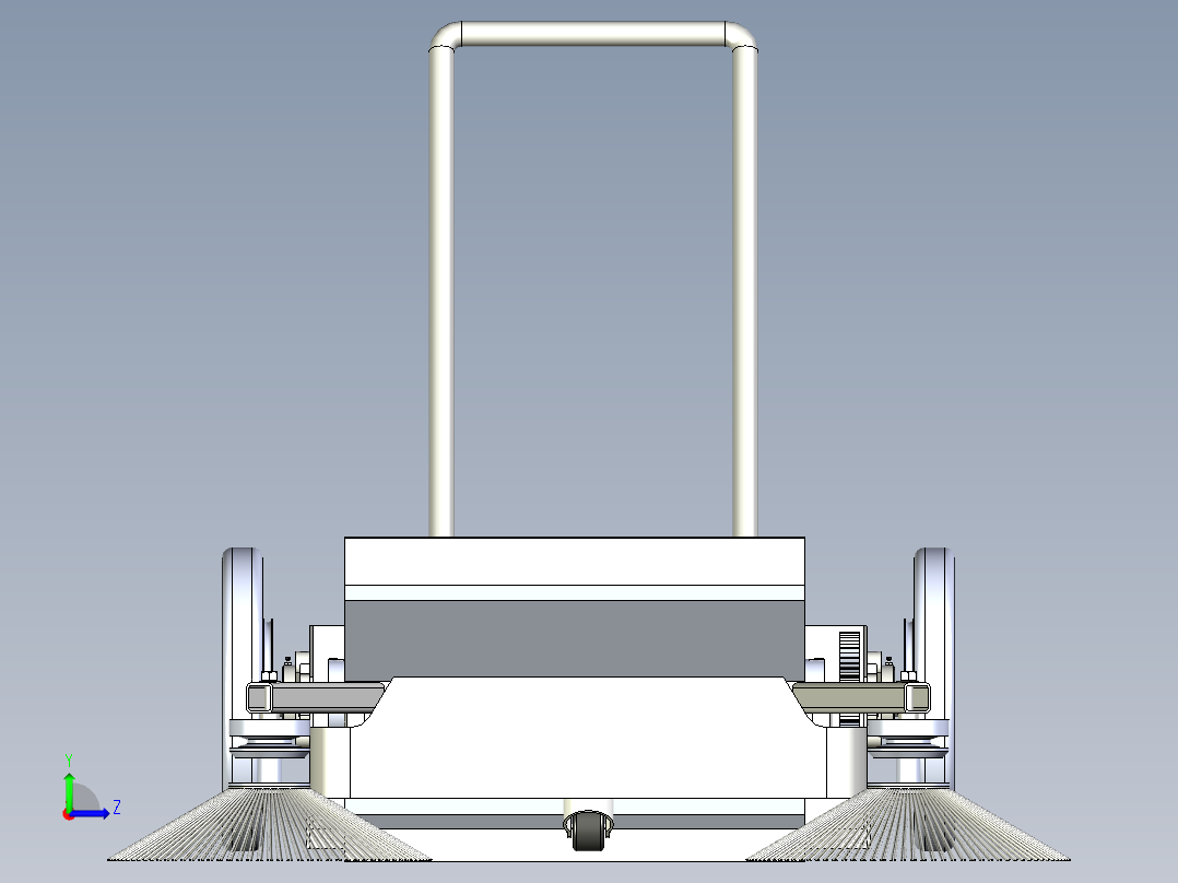 手推式清扫车三维模型+CAD图纸左视图