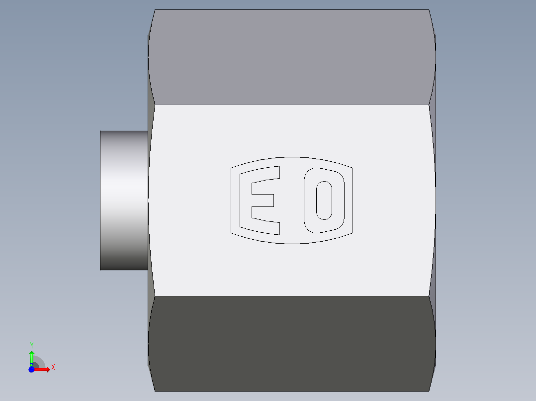卡套式工业通用硬管接头EO_Blanking_plug_with_nut_for_cones_VKAM08SCF前视图