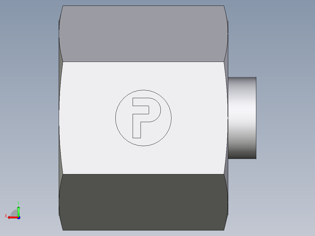 卡套式工业通用硬管接头EO_Blanking_plug_with_nut_for_cones_VKAM08SCF后视图