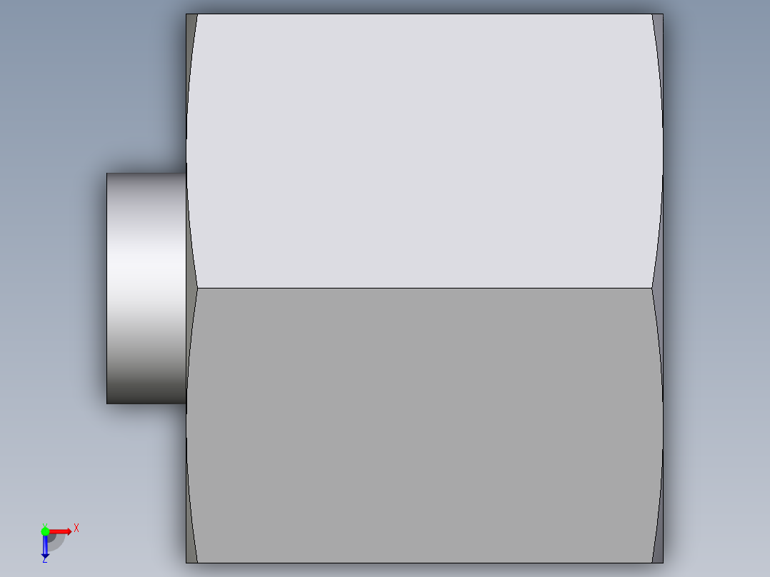 卡套式工业通用硬管接头EO_Blanking_plug_with_nut_for_cones_VKAM08SCF俯视图