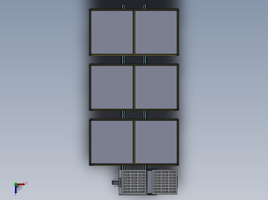 锂电池注液孔激光自动封孔机俯视图