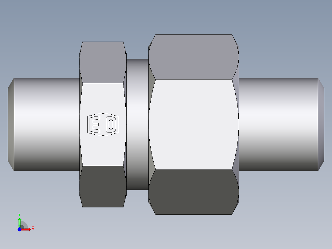 卡套式工业通用硬管接头EO_Weld_fitting_for_tubes_ASK630X5S前视图